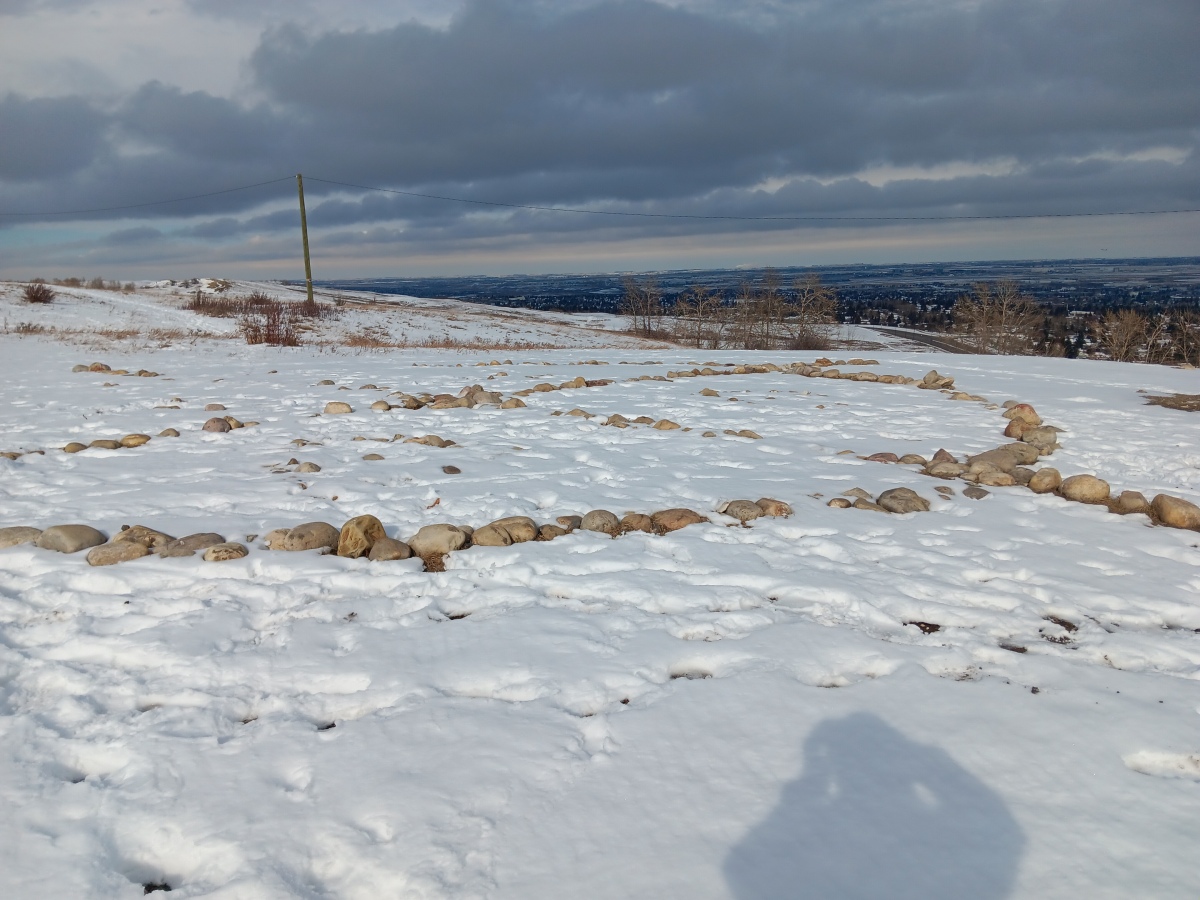 This is a Picture of a Reconstruction of a Destroyed Site of the Medicine Wheel that used to be at this Site.  This Wheel was Destroyed about 150 Years Ago and has now ben Reconstructed.