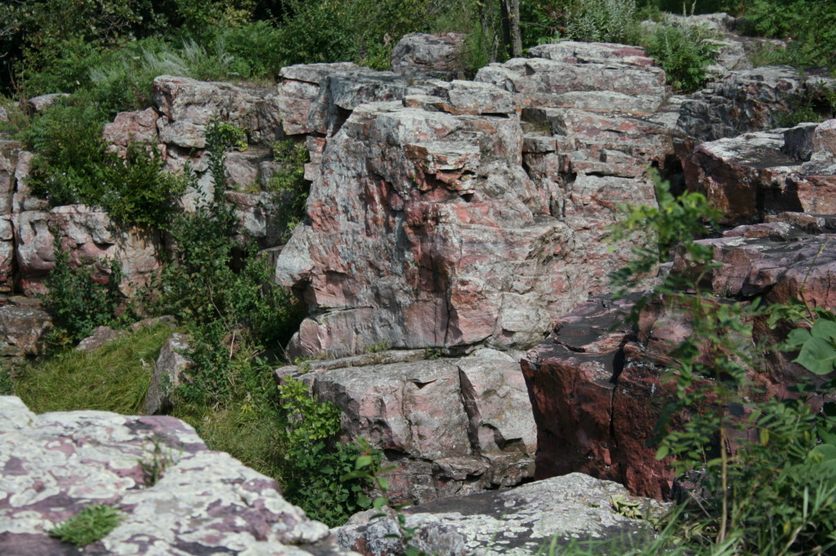 Pipestone quarries, Pipestone National Monument, Minnesota.  Photo credit: exploreminnesota.com.