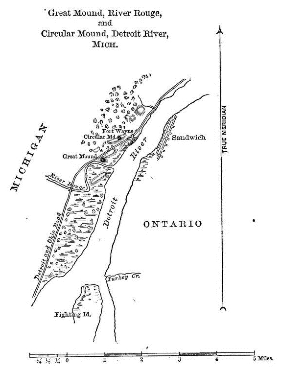 Location of the two mounds, from 