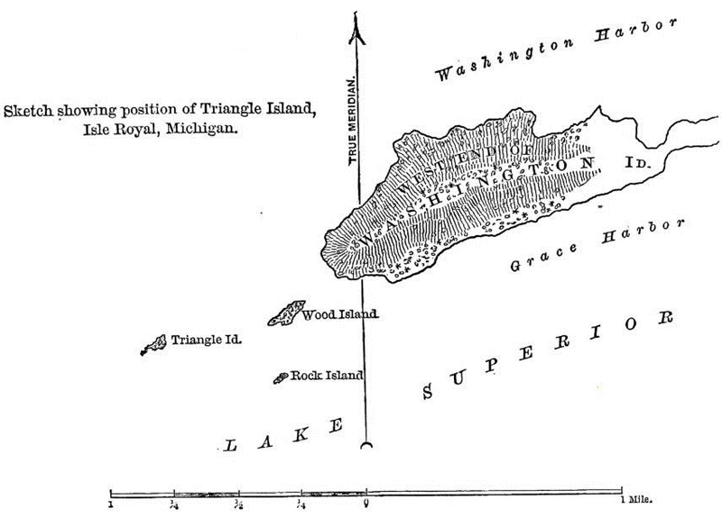 Map showing Triangle Island, from 