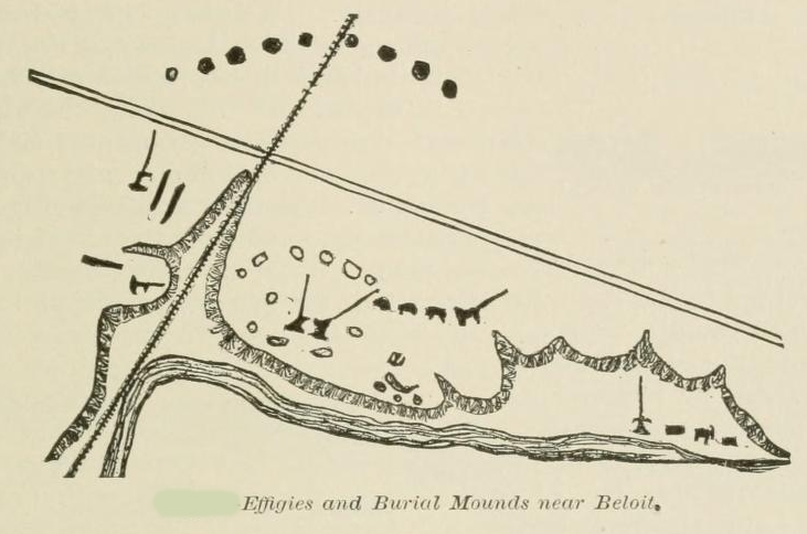 Effigy mounds near Beloit, from 