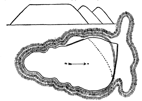 1921 survey of the enclosure.

Image courtesy Dr Greg Little, author of the Illustrated Encyclopedia of Native American Indian Mounds & Earthworks (2016).
