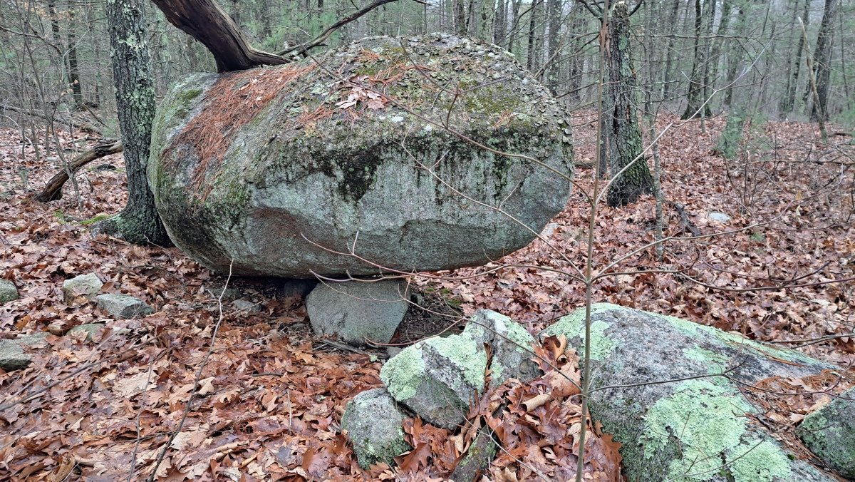 Click for the gallery page to add comments and vote (PID:253391) Foxborough Perched Boulder (3)