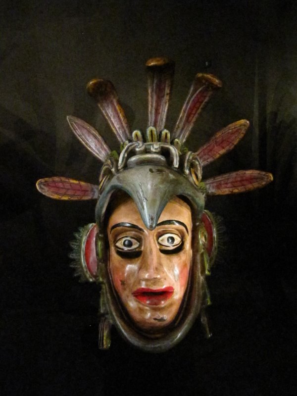 A mask - one of a vast range of exhibits covering all aspects on American Indian life and history.