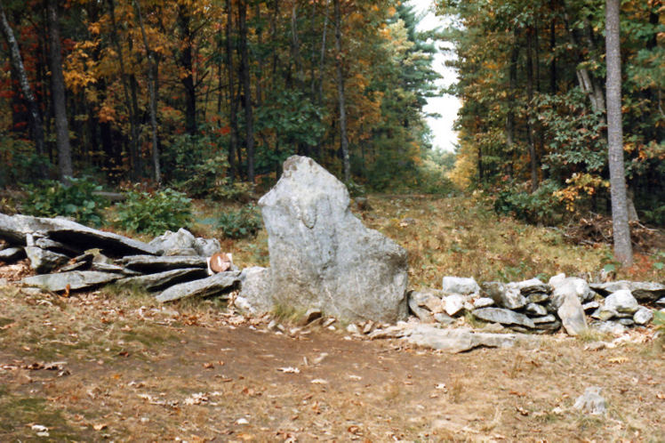 Astronomical marker at Mystery Hill which would have aligned with Thuban when it was the Pole Star around 1750 bce.