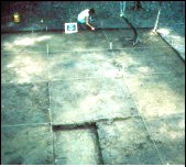 Excavation of house footprints.  Sometime in the 1990's.

Credit:  National Park Service.  