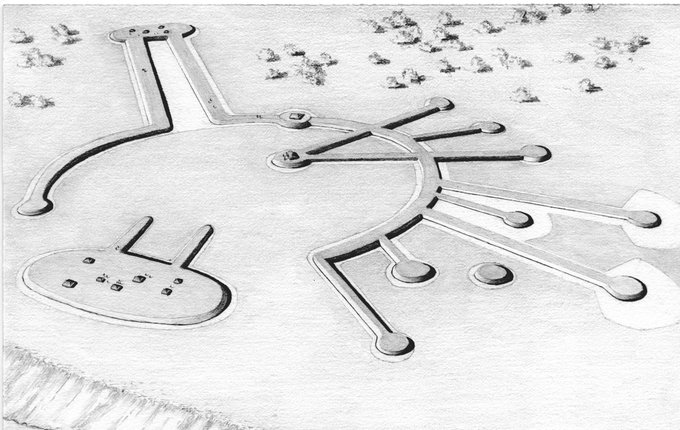 Click for full size image of Big (Tony's) Circle Mounds (PID:261650) Big (Tony's) Circle Mounds