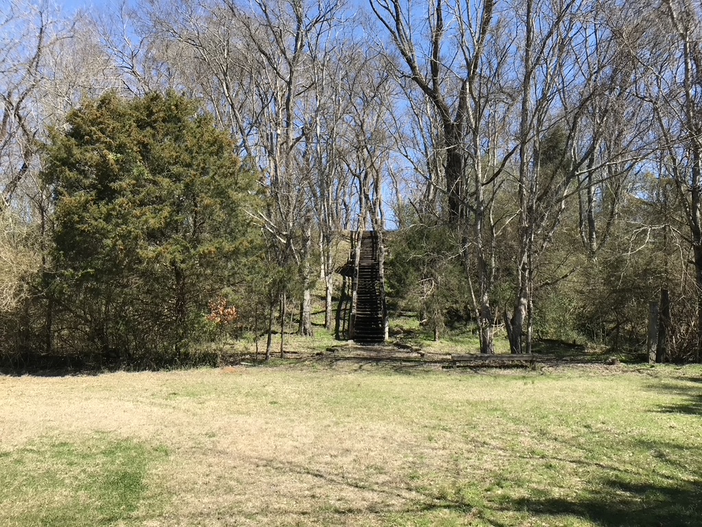 
Ingomar Mound in Mississippi. It was a massive mound complex surrounded by an earthwork & palisade. This platform mound is all that remains today.
  
Photo courtesy Dr Greg Little, author of the Illustrated Encyclopedia of Native American Indian Mounds & Earthworks (2016). 