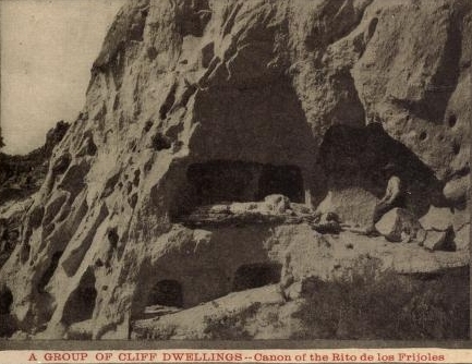 Click for the gallery page to add comments and vote (PID:103914) Bandelier National Monument - Frijoles Canyon Cliff Dwellings