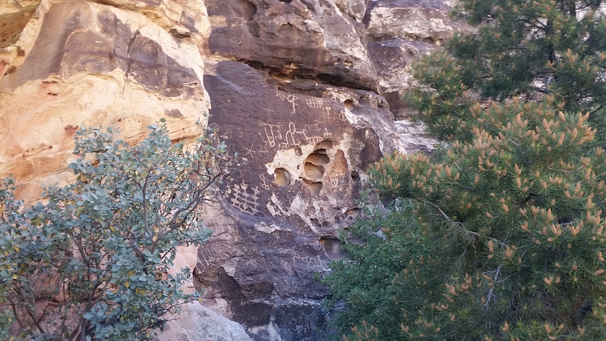 Red Rock Canyon Petroglyph Wall