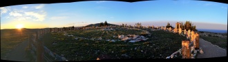 Bighorn Medicine Wheel Solstice Sunrise Panorama - PID:133846