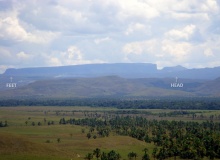 Mountain of the man lying-down