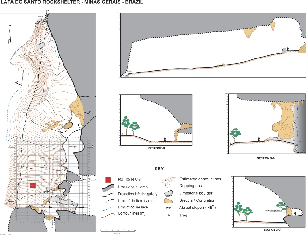 Click for full size image of Lapa do Santo Rock shelter (PID:86923) Lapa do Santo Rock shelter
