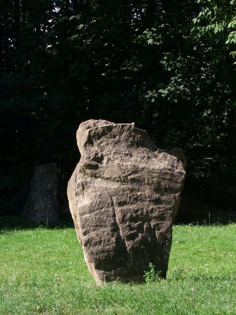 One of the 12 stones of the circle, in mid-afternoon's light. August 2016. 