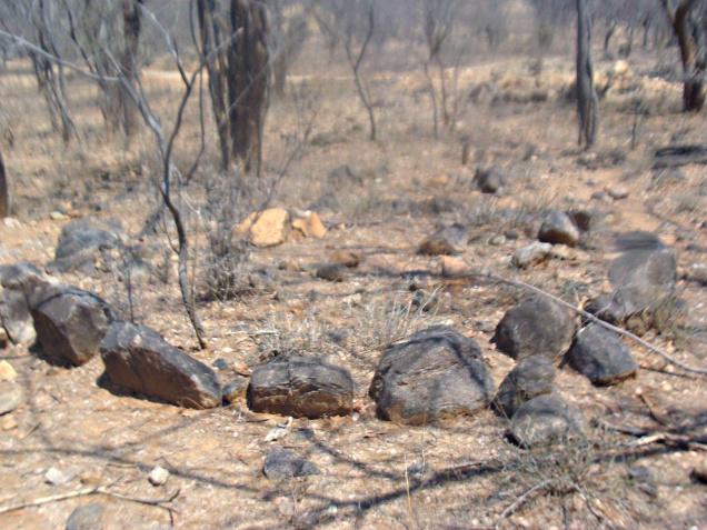 A megalithic stone circle dating back to about 800 B.C. found at Mari Kote in MM hill ranges in Chamarajanagar districtPhoto credit - The Hindu.