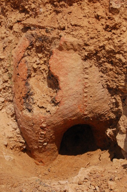 Exposed Sarcophagus at Thiruporur 
