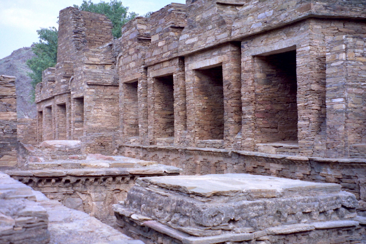 These alcoves used to contain statues of the Buddha.  One or two still do but many have been removed and some are in the British Museum and others in Pakistani Museums.  Photographed on a trip through Pakhtunkhwa Province of Northern Pakistan in September 1996