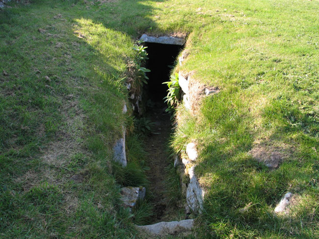 Second Entrance to Soutterain, Drumena Cashel, County Down, Northern Ireland.