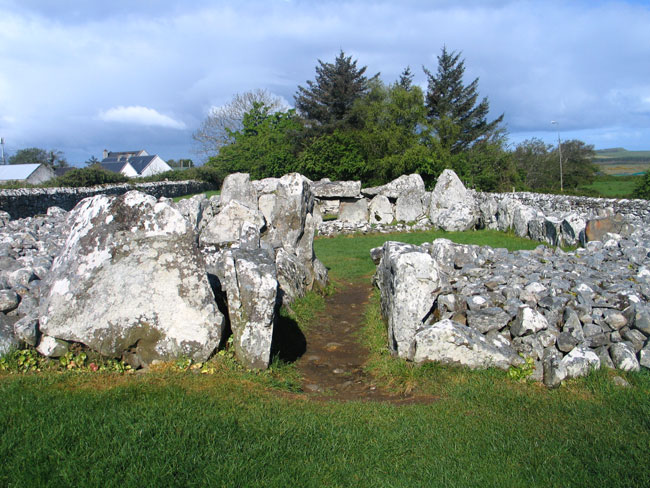 Entrance to Creevykeel Court Tomb, County Sligo, Ireland.