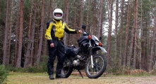 Spindrift sheltering from the gales and rain on his return home from Kilmartin.<br />
At least the last 20 miles were dry!!