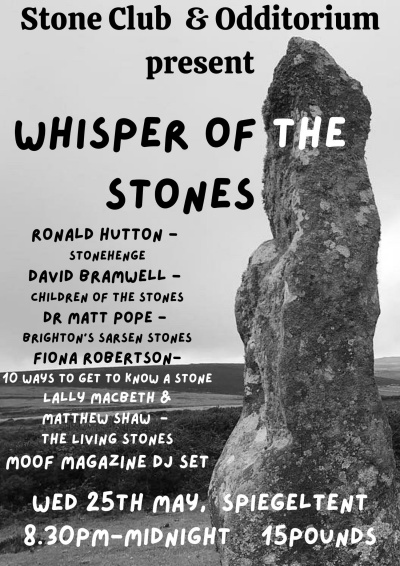 Whisper of the Stones with Ronald Hutton and More, 25th May, Brighton Fringe