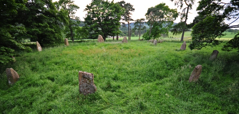 Sunhoney Stone Circle. Amazing Recumbent Stone Circle surrounded by big trees.
June 2010 