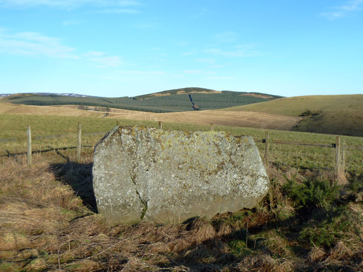 This recumbent stone is all that remains of Braehead Stone Circle.