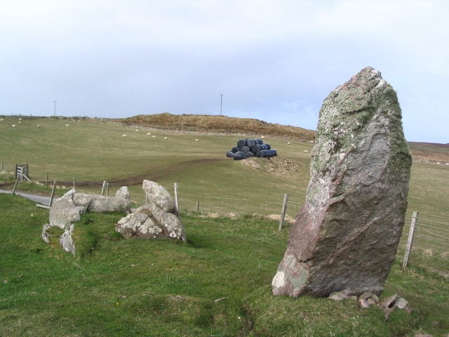 View of chambered cairn looking north towards Old Shieling

Copyright Lesley Smith and licensed for reuse under the Creative Commons Licence.

