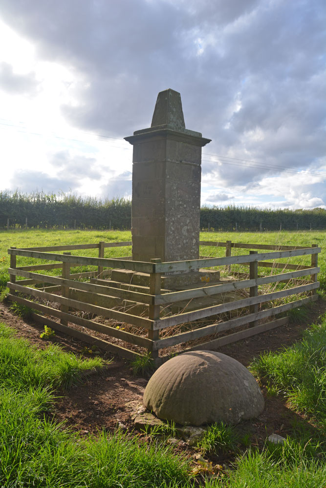 Nun's Well from the south east.  The well itself is the feature captured by the fluted, domed stone bowl.  