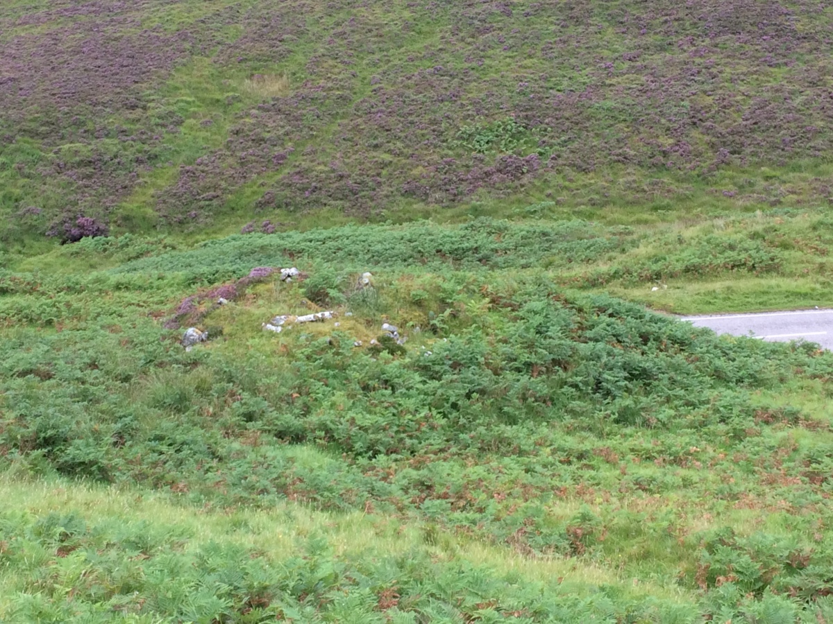 Elevated view of Allt Sgiathaig Cairn from E.