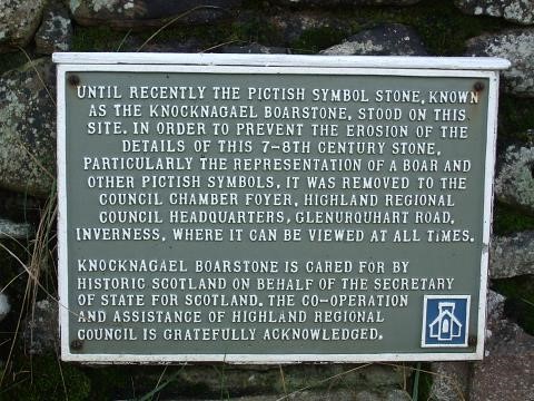 Knocknagael Stone sign