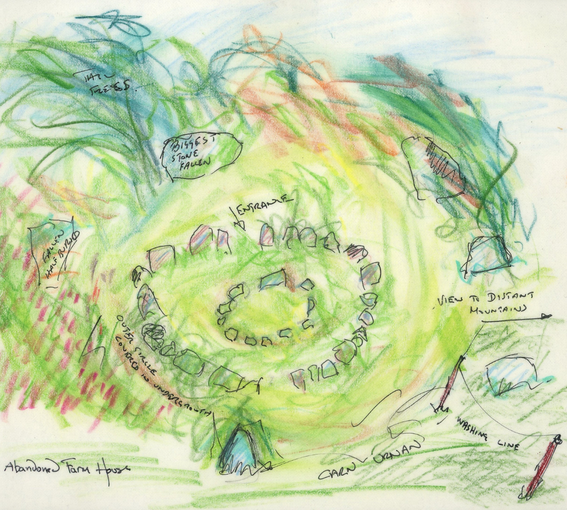 A lovely sketch by the late Bruce Adams to introduce this photo and art album he made. Stone Circles and Clava cairns around Inverness, all scanned ready to browse, either on Flickr or PDF here