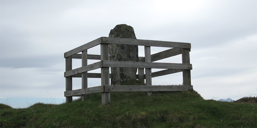 One of only two known engraved stones found on Skye, the Clach Ard Stone dates from the 7th-8th Century and contains a number of Pictish symbols.