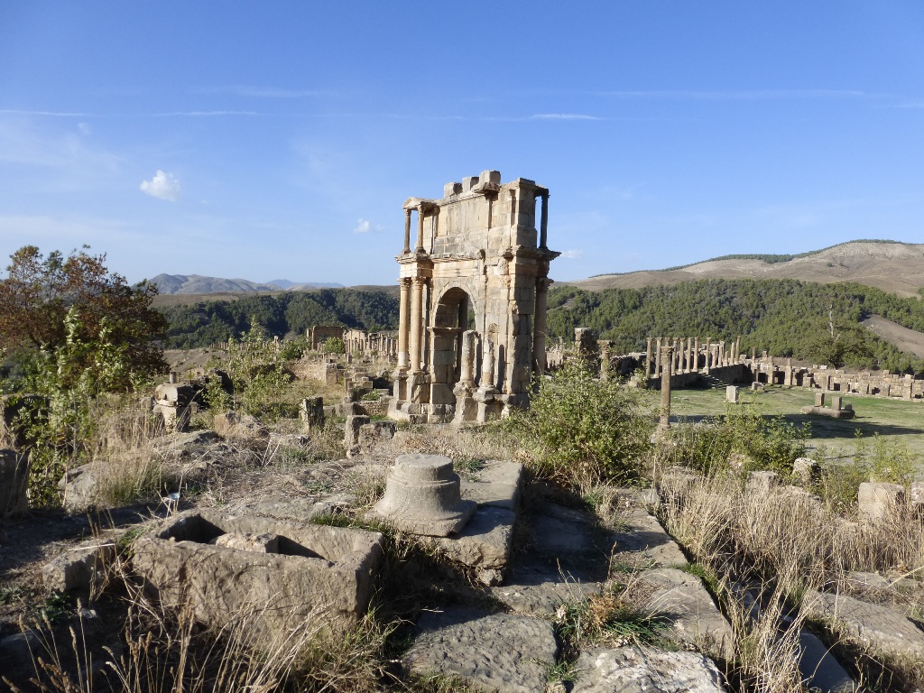 Dmemila, general view of the Roman town in  Algeria

