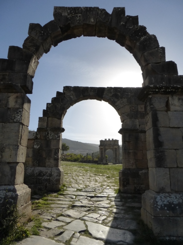 Monumental arch in the forum of Djemila in  Algeria

