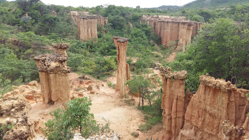 Natural pillars at Isimila Stone Age Site