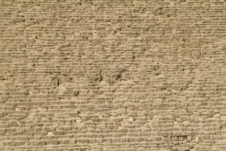 Giza. some of the stones comprising the pyramid of Khephren