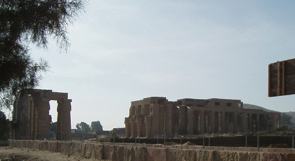 Temple of Ramses II. The temple is reasonably intact, but his colossal statue of 1200 tons is broken.