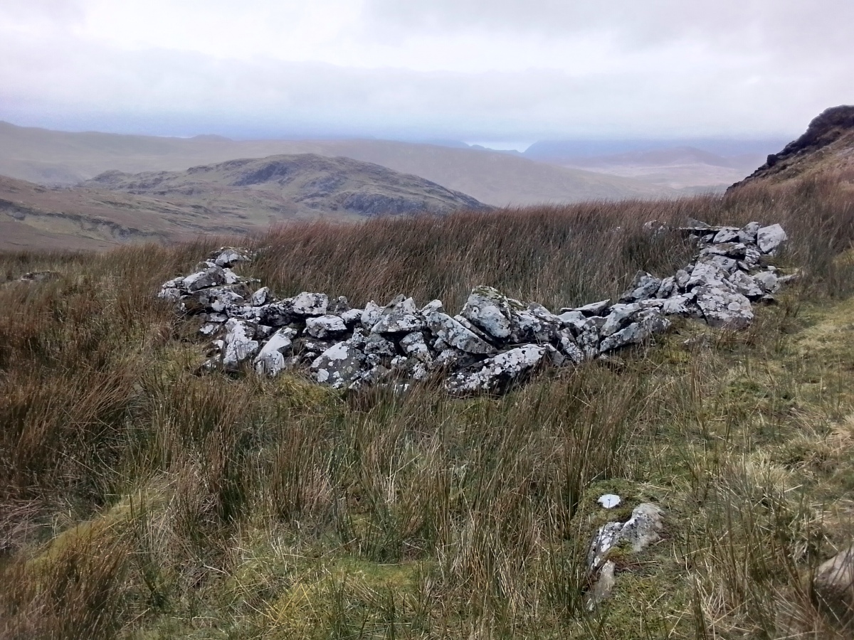 View to the NW across the hut circle.