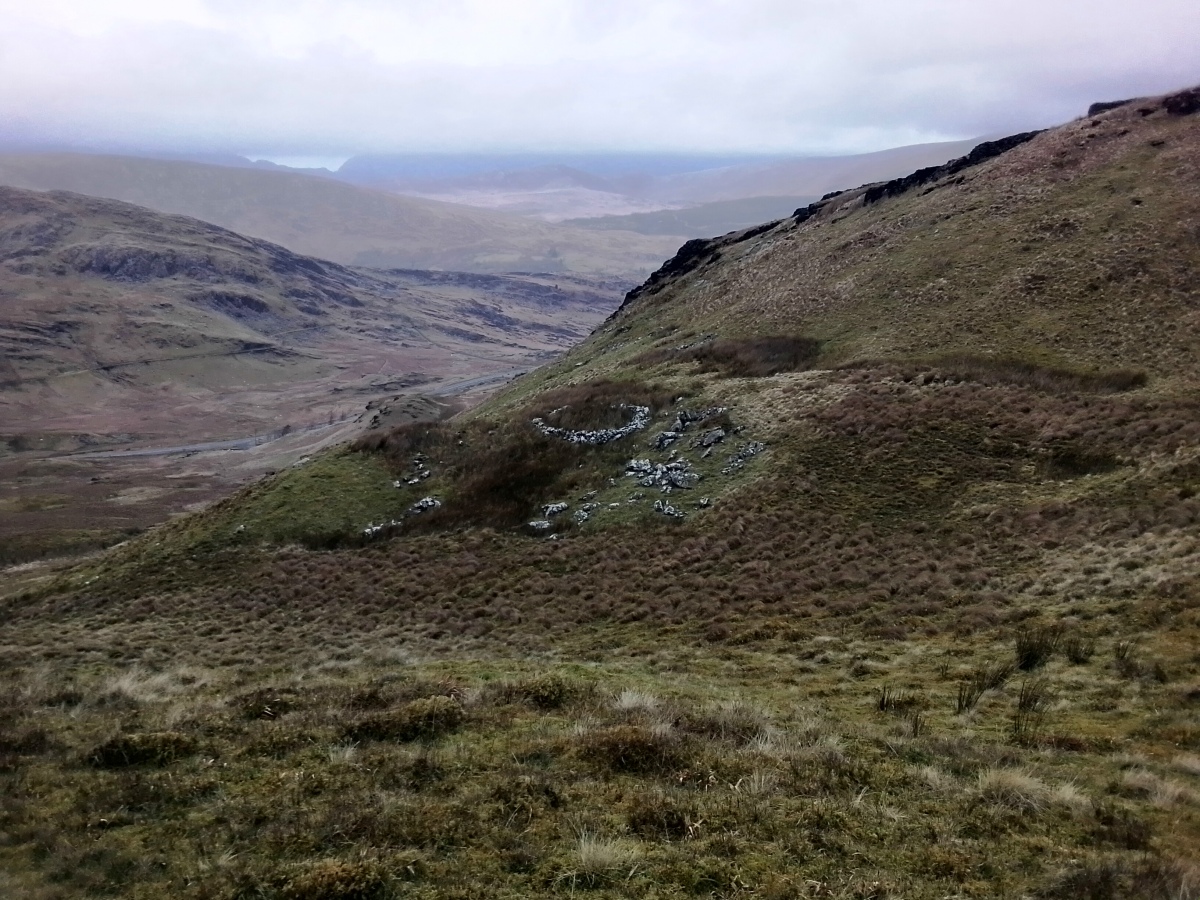 Click for full size image of Moel Farlwyd Hut Circle (PID:268212) Moel Farlwyd Hut Circle