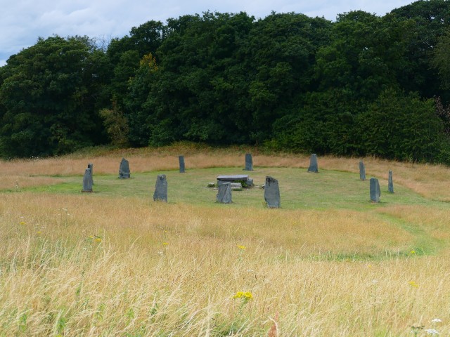 Modern Stone circle, Bangor, Wales.